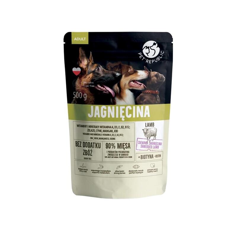 Pet Republic Adult Lamb - Comida Húmeda Para Perros - 500g