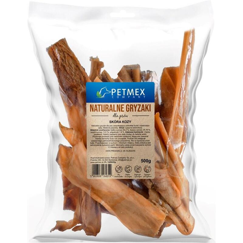 Petmex Naturalny Mordedor Skóra Kozy Przysmak Para Perro 500g