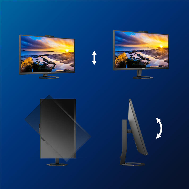 Philips 27e1n5600he 5000 Series Monitor Led 27" 2560 X 1440 Qhd @ 75 Hz Ips 300 Cd/M² 1000:1 1 Ms Hdmi Displayport Usb-C Altavoces Negro Con Textura