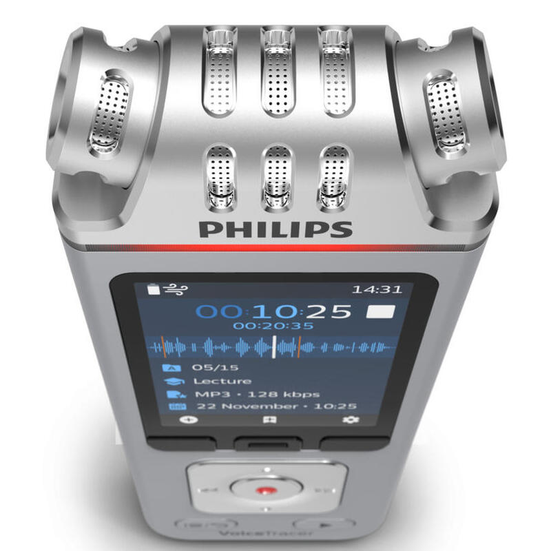 Philips Dvt4115 Digital Voice Tracer Tarjeta Flash Cromo, Plata