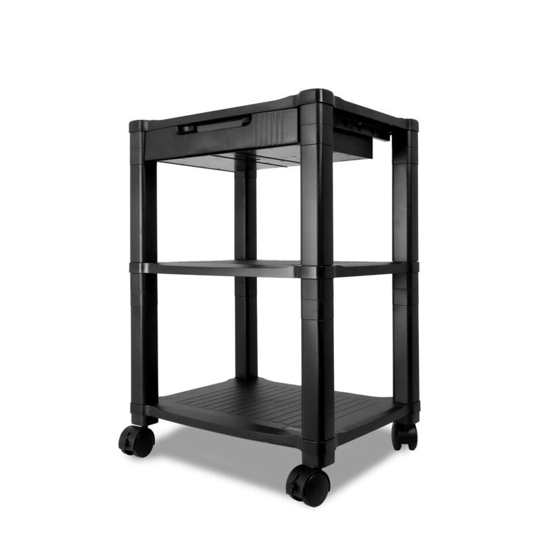 Phoenix Mesa Auxiliar Oficina Para Impresora Ajustable En Altura Ruedas Con Freno Cajon Hasta 30 Kg De Peso