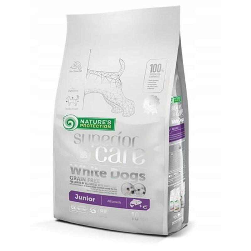 Pienso Para Cachorros  Nature'S Protection Superior Care White Dogs Grain Free Junior Salmón  10 Kg