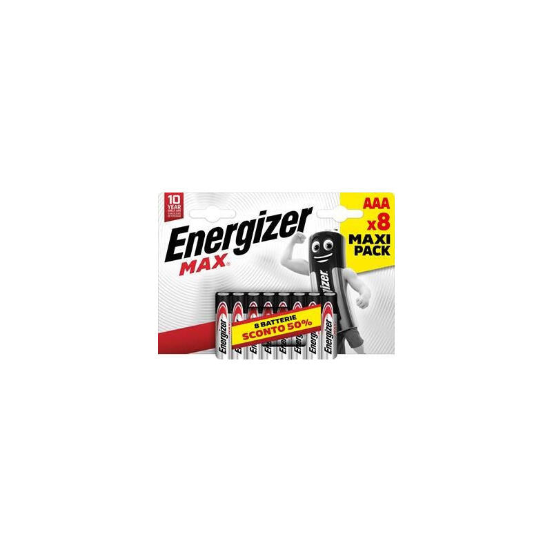 Pilas Alcalinas Energizer Max Aaa / Lr3, Paquete De 8