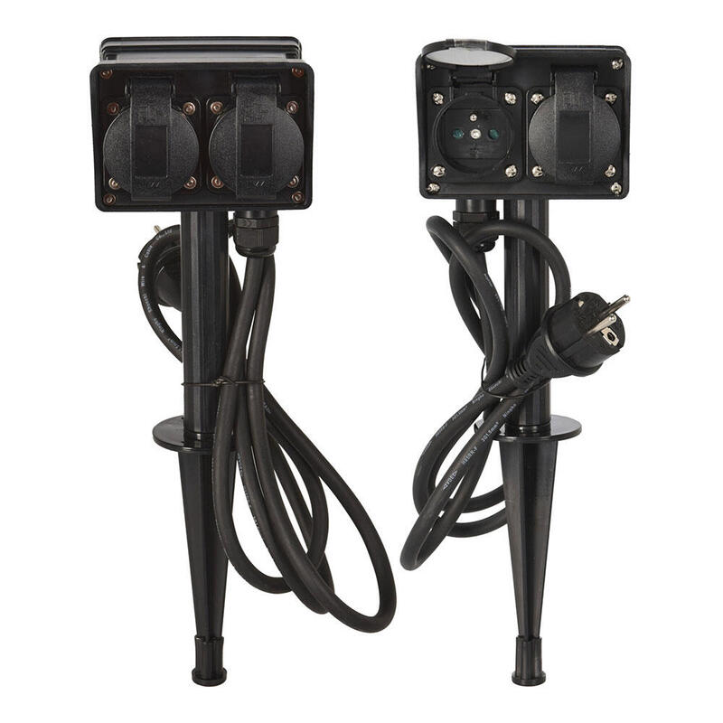 Pincho C/2 Enchufes 2+2 Para Exterior