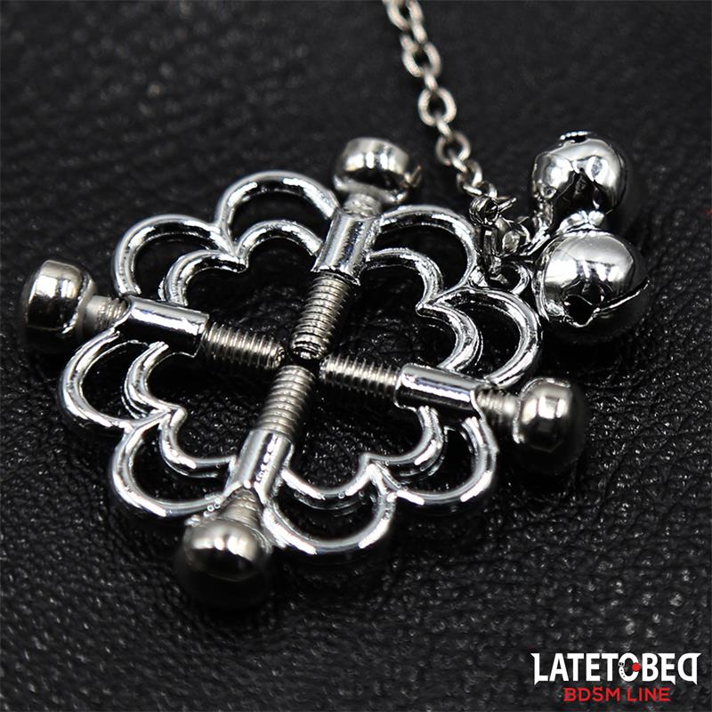 Pinzas De Metal Para Pezones Cadena Y Cascabeles