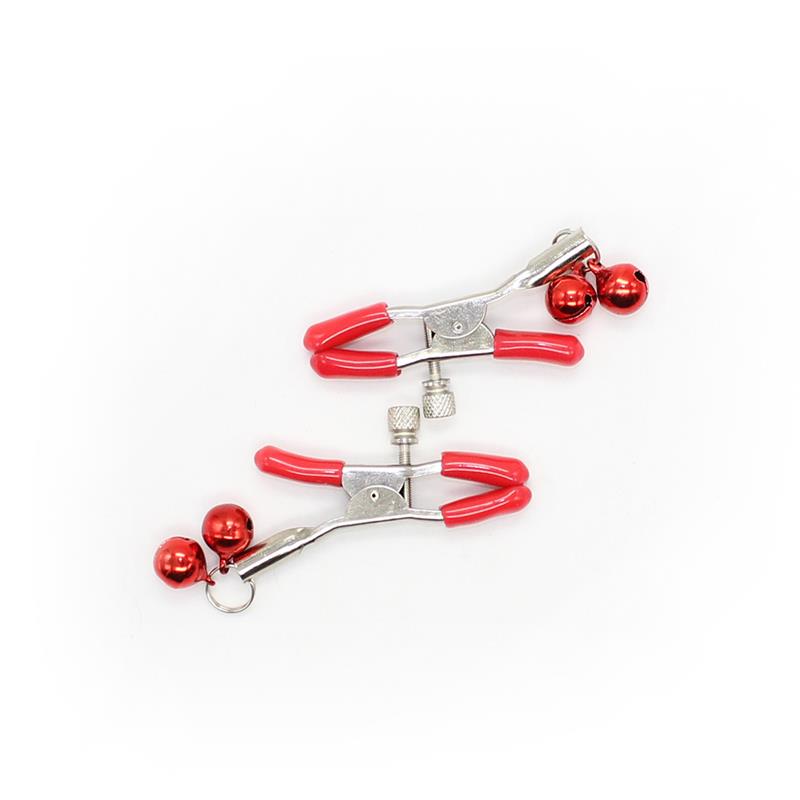 Pinzas Para Pezones Con Cascabeles Rojo