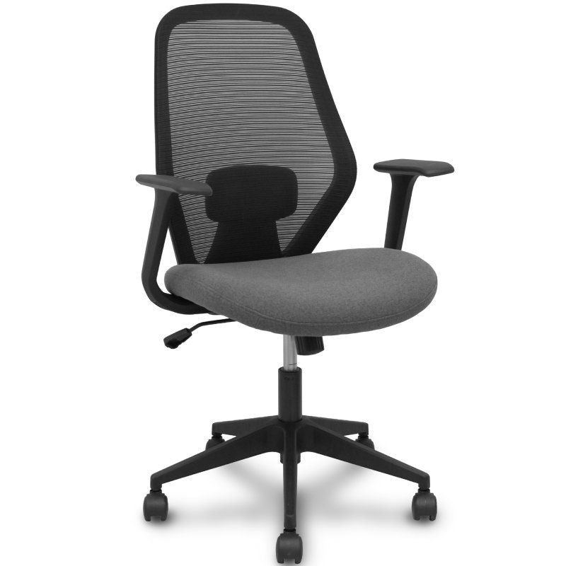 Piqueras Y Crespo Forol Silla Ergo529 Respaldo Malla Negro Asiento Tela Gris Base Piramidal Ruedas Nailon
