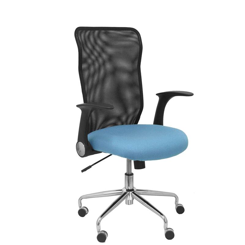 Piqueras Y Crespo Silla Minaya Respaldo Malla Negro Asiento Bali Azul Cielo