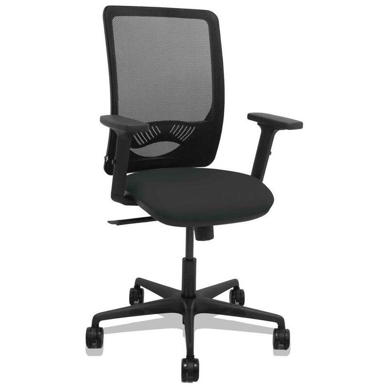 Piqueras Y Crespo Silla Zulema Sincro Malla Negra Asiento Bali Negro Brazos 2d Ruedas 65
