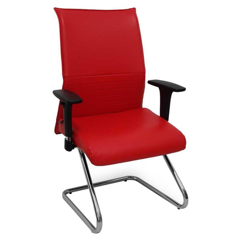 Piqueras Y Crespo Sillon Albacete Confidente Patin Similpiel Rojo Brazos Regulables