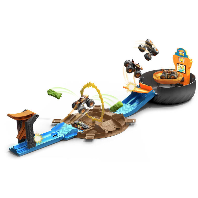 Pista De Carreras Hot Wheels Monster Trucks Stunt Tire Playset