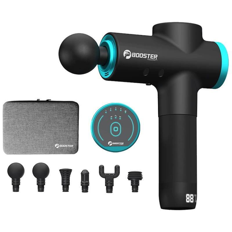 Pistola De Masaje Muscular Booster 12v-M2 6 Cabezales Lcd Reducción De Ruido