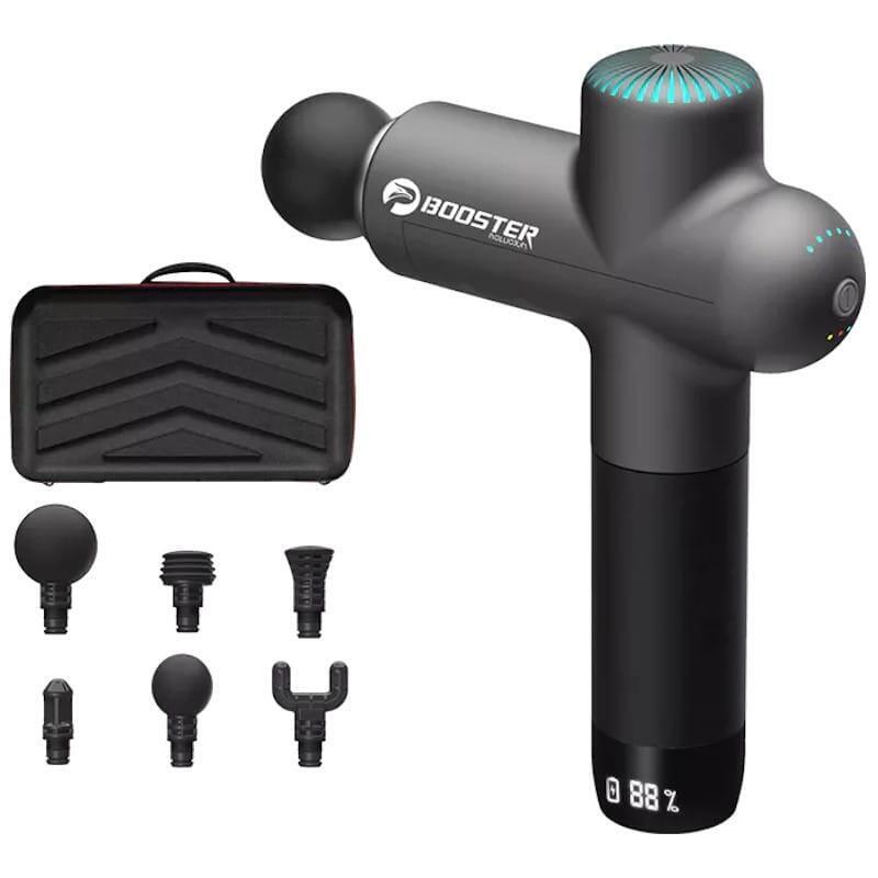 Pistola De Masaje Muscular Booster  6 Cabezales Smart-Hit Reducción De Ruido