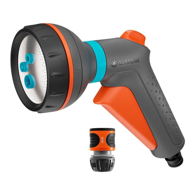 Pistola De Riego Classic Multifuncional Y Conector Stop