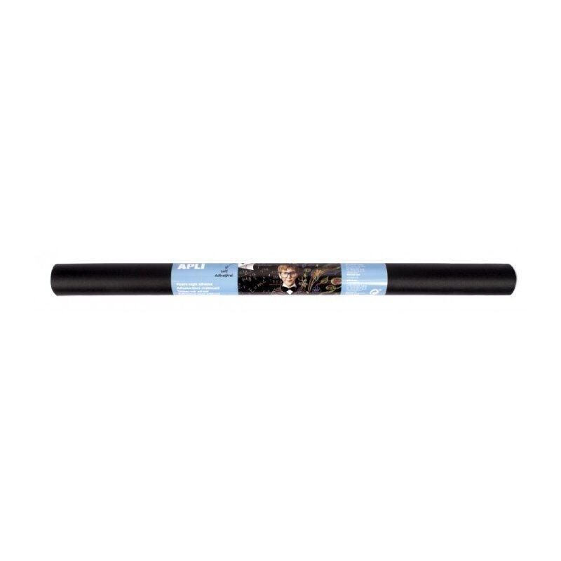 Pizarra Adhesiva En Rollo Apli Kids 17166 Negra Adhesivo Resposicionable 0.5*2m Grosor 180? Facil/ Rapida Limpiar