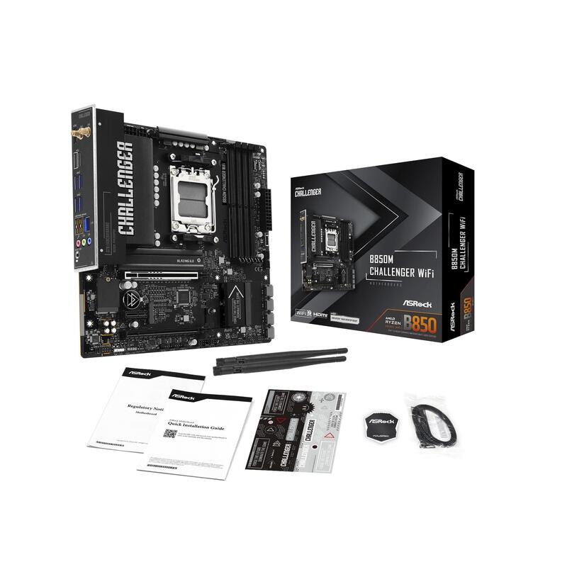 Placa Base  Asrock B850m Challenger Wifi Ddr5 Am5 90-Mxbu40-A0uayz Retail