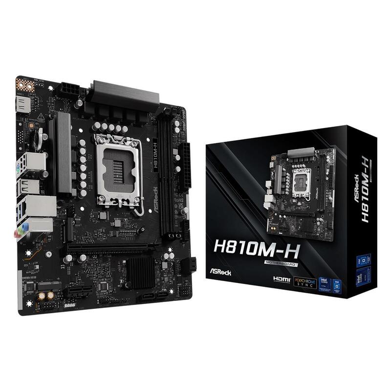 Placa Base Asrock H810m-H Intel H810 Lga1851 Ddr5 Micro-Atx Pcie 4.0 M.2