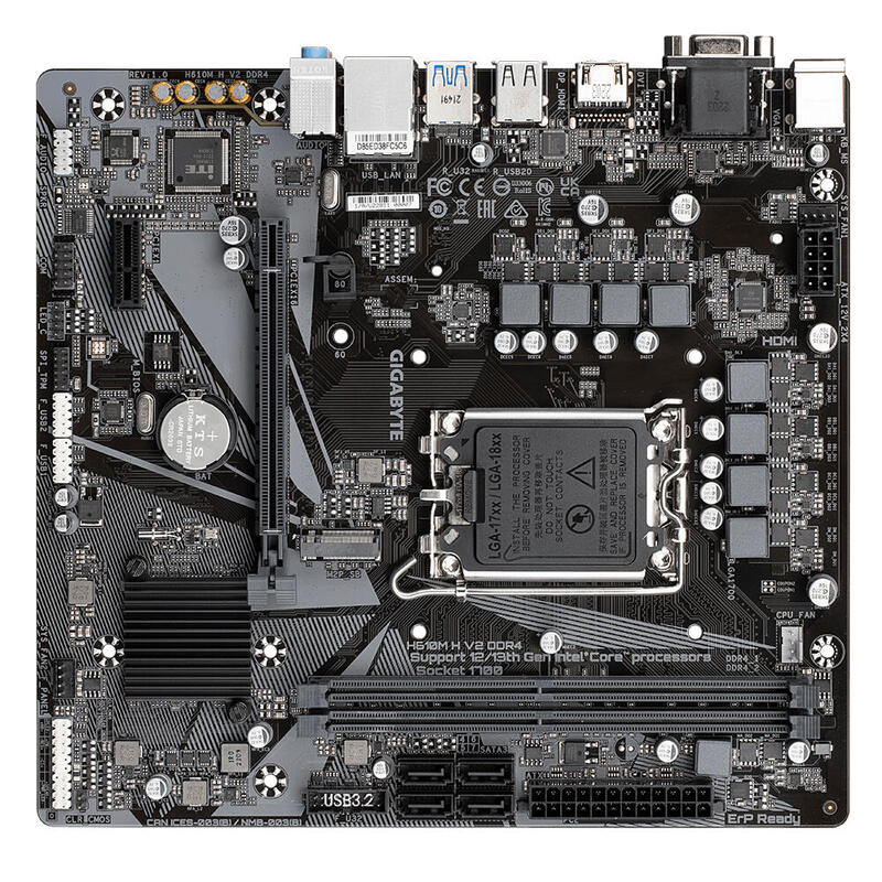 Placa Base Gigabyte H610m H V2 Ddr4 Socket 1700 Micro Atx