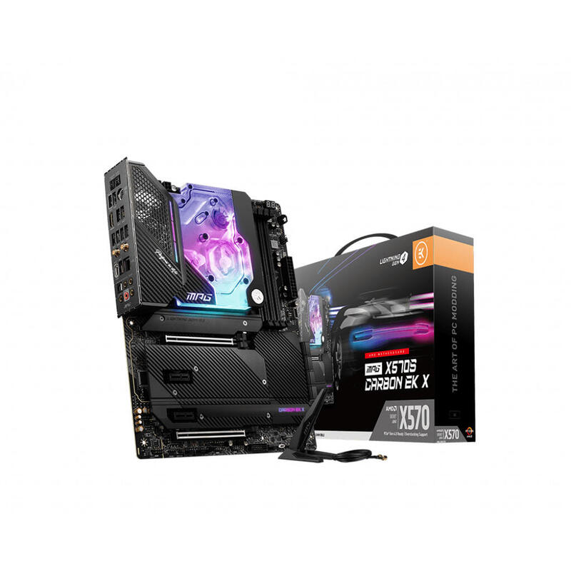 Placa Base Msi Amd Am4 Mpg X570s Carbon Ek X Atx, 4xddr4 2666 Sata3 Usb3.2