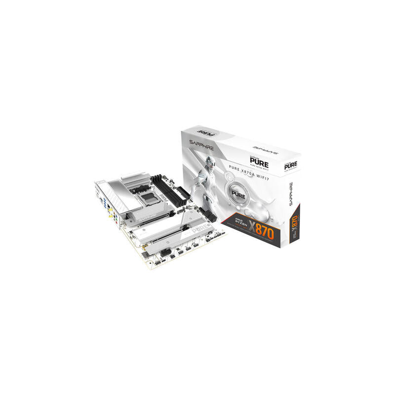 Placa Base Sapphire Pure X870a Wifi 7,  Blanca 52122-02-40g