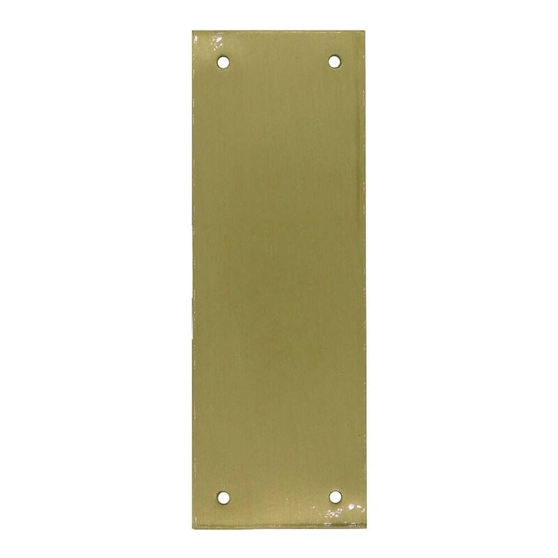 Placa Ciega, Modelo Plp12, De Latón Con Acabado Latón Satinado, 90 X 250 Mm