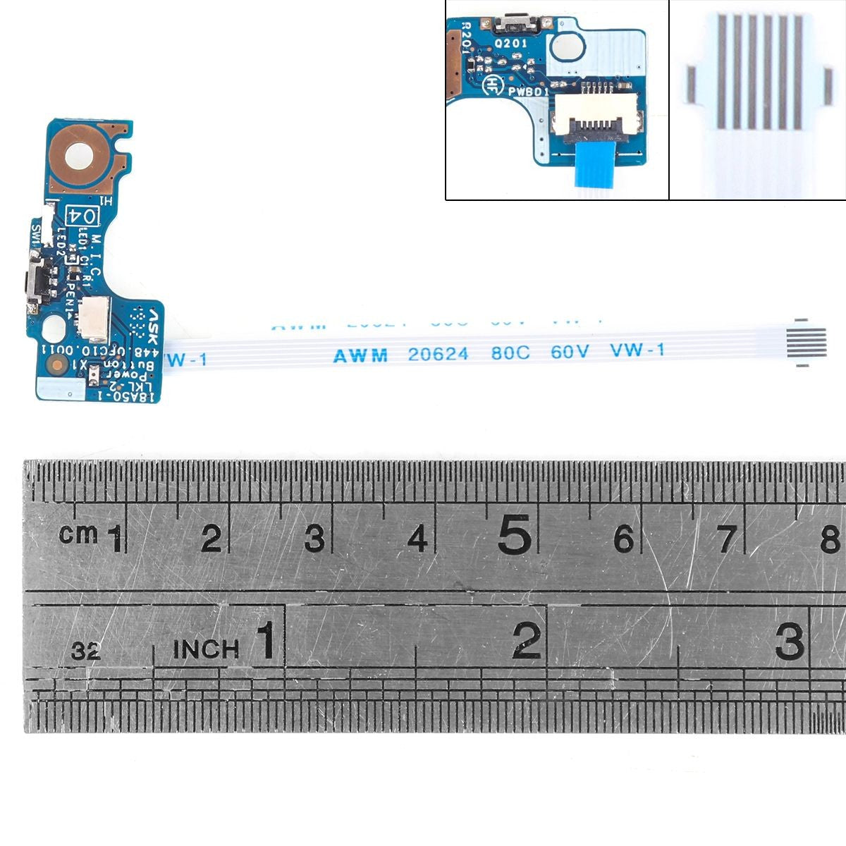 Placa De Botón De Encendido Con Cable Para Portátil Lenovo Thinkpad L390 L380 Yoga S2 4Th 3Rd 02Dl914 448.0Fc10.0011