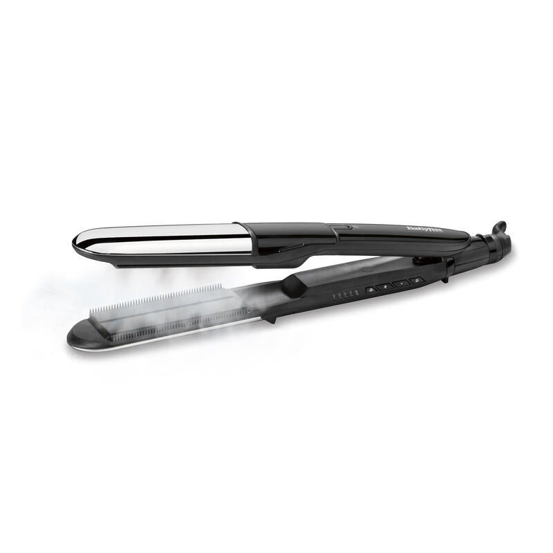 Plancha De Pelo Babyliss Steam Mist Styler Vapor Negro, Plata 2,5 M
