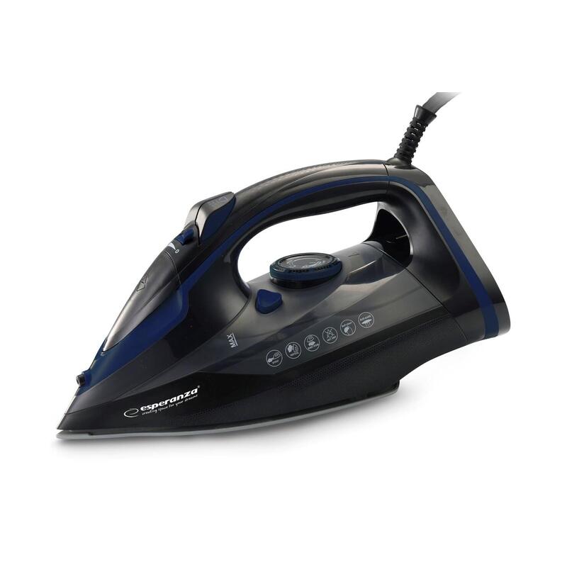 Plancha  Esperanza Ehi012  De Vapor Con Suela Cerámica, Negra, 2600 W