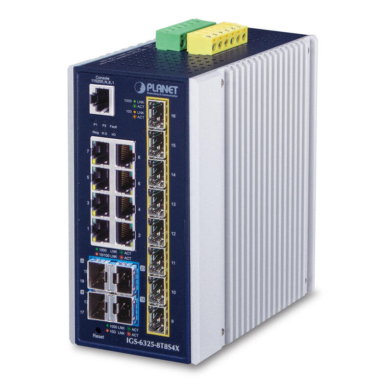 Planet Industrial L3 8-Port Ge + 8x 2.5g Sfp + 4x 10g Sfp+