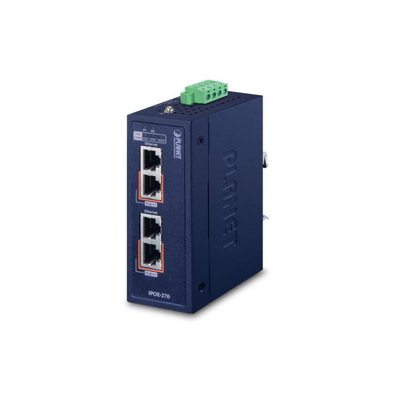 Planet Ipoe-270 Switch Energía Sobre Ethernet (Poe) Azul
