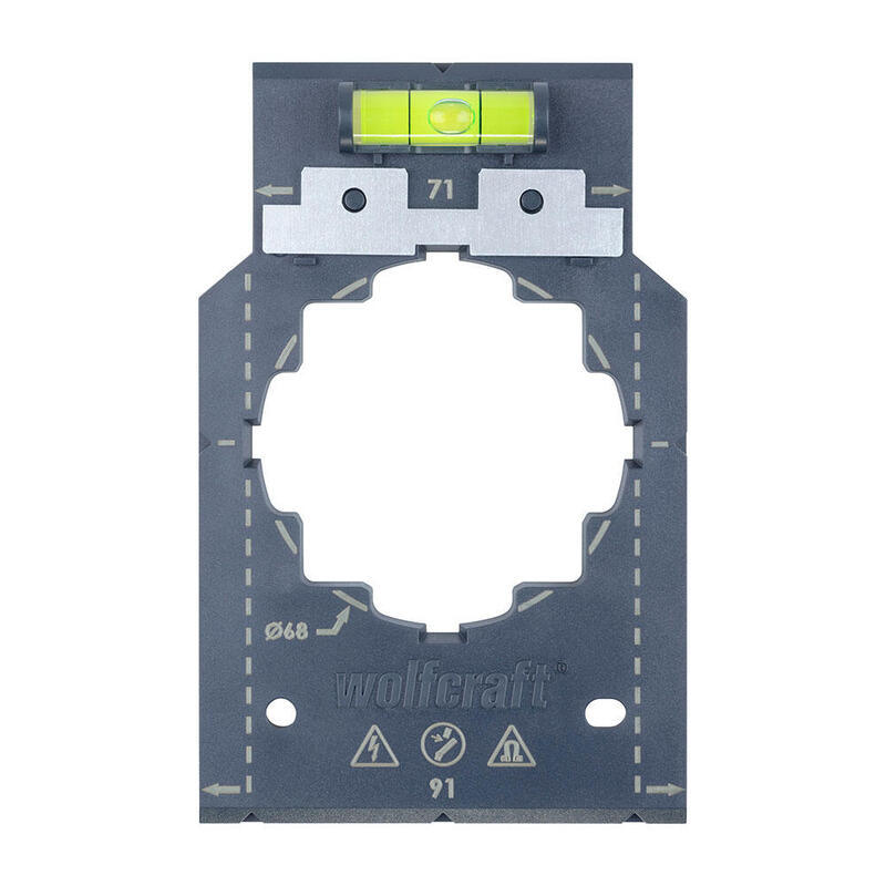 Plantilla Para Marcar Y Alinear, Para Medidas De 71 Y 91mm 5975000 Wolfcraft