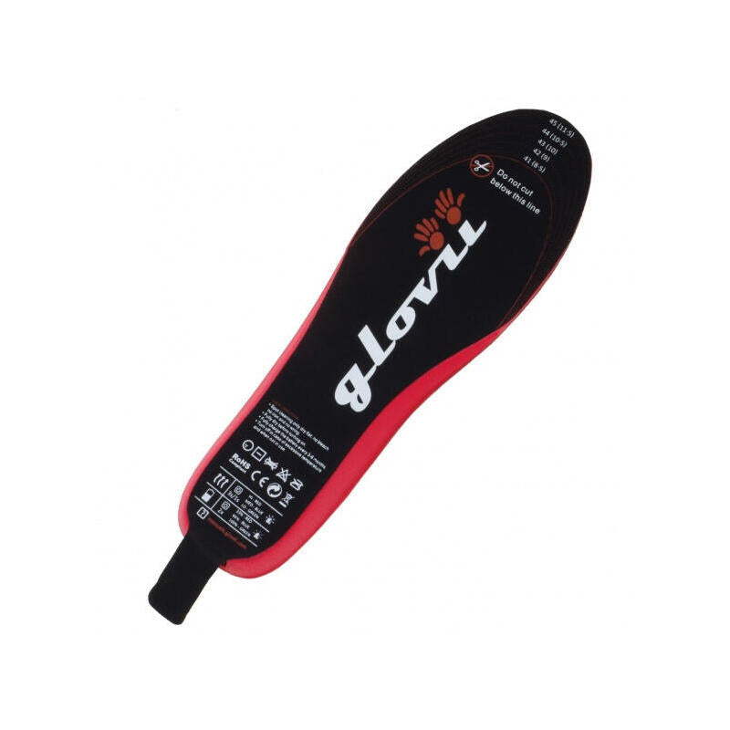 Plantillas Calefactado Para Zapatos Glovii Gw2l (41 42 43 44 45 46 - Negro Y Rojo)