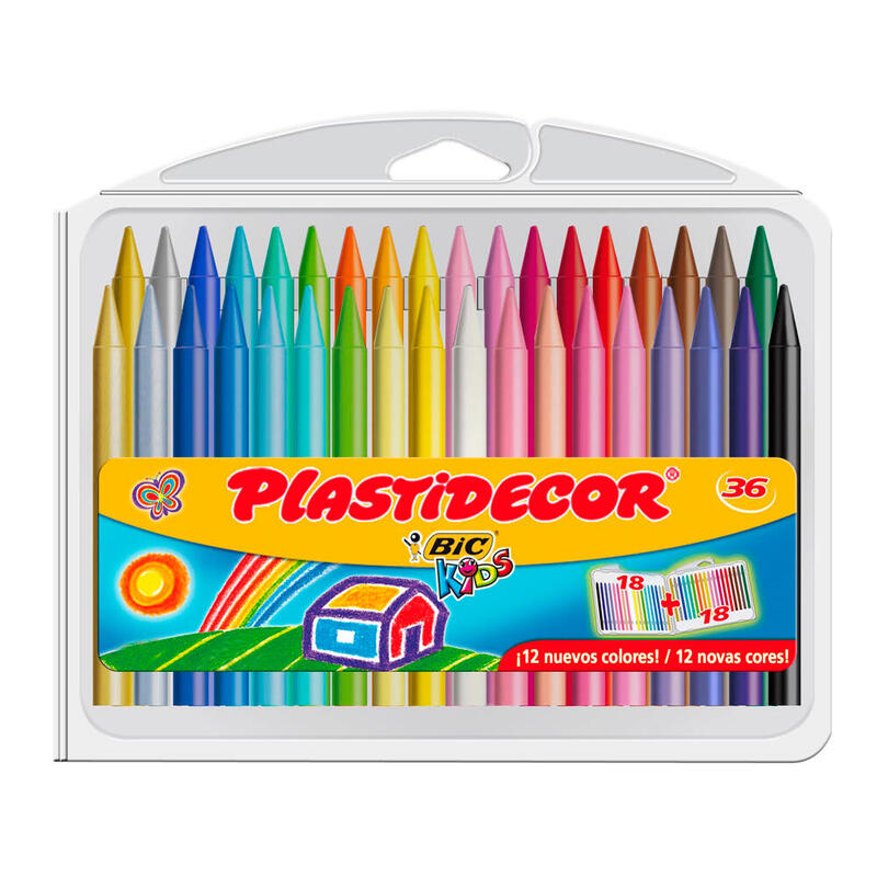 Plastidecor Ceras De Colores Estuche De 36