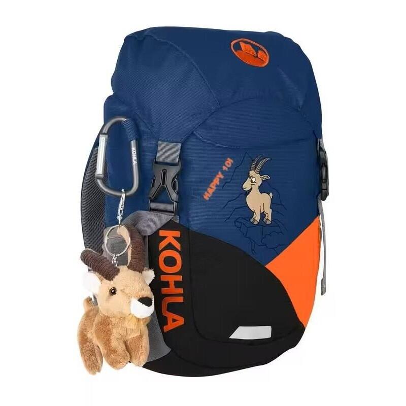 Mochila De Viaje Infantil Kohla Happy De 10 Litros, Color Azul Marino Peonía