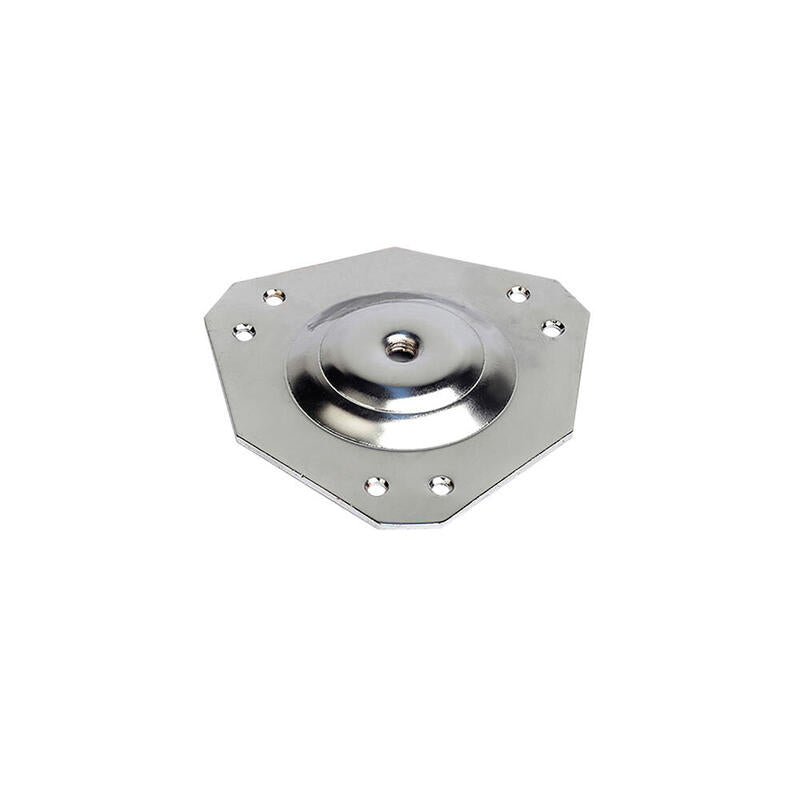 Pletina Para Fijación De Patas De Acero De Acero En Acabado Cromo Brillo Mod. 410. Métrica 10mm Rei