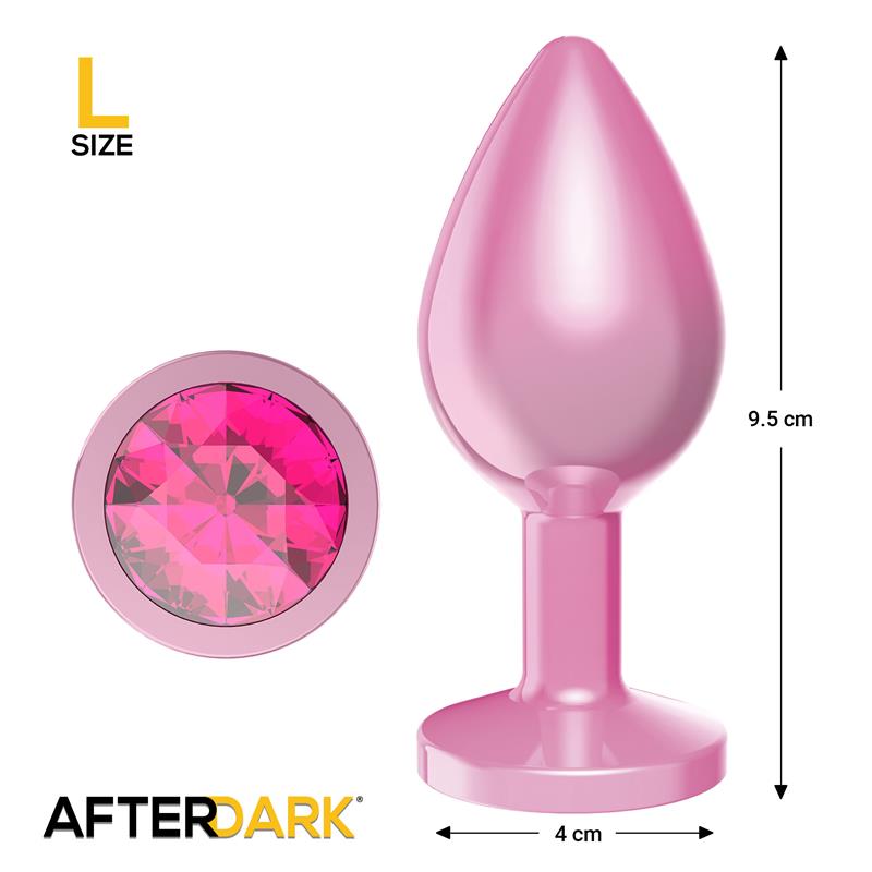 Plug Anal Anodizado Rosa Con Rosa Talla L