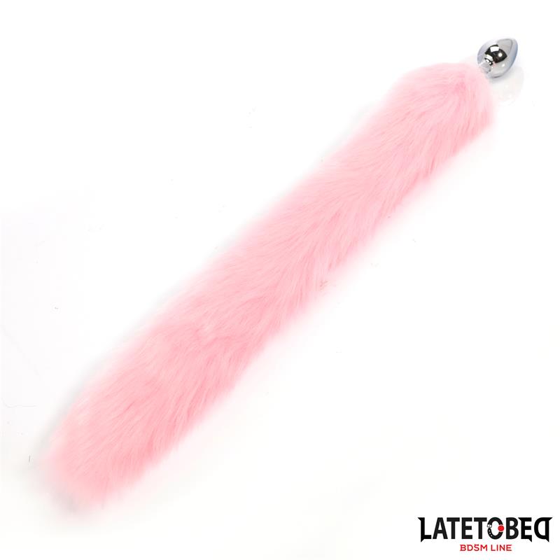 Plug Anal Con Cola Rosa 40 Cm