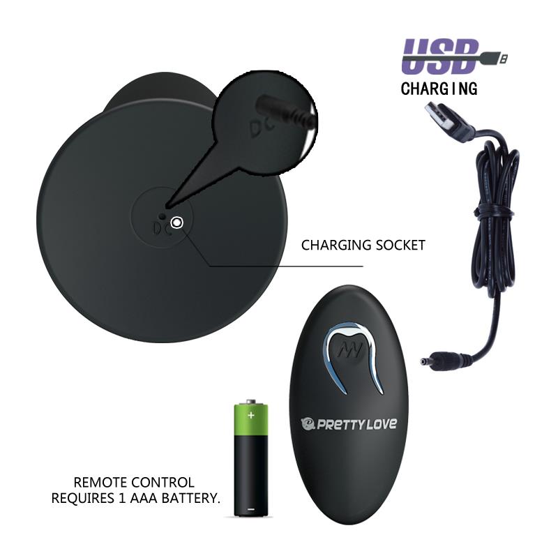 Plug Anal Con Control Remoto Color Negro