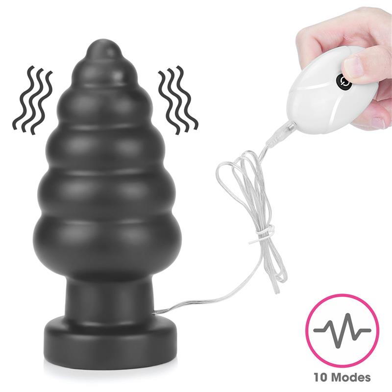Plug Anal Con Vibración King Sized 7 Negro