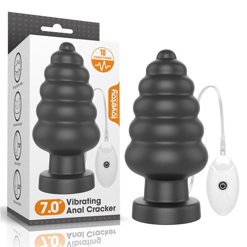 Plug Anal Con Vibración King Sized 7 Negro