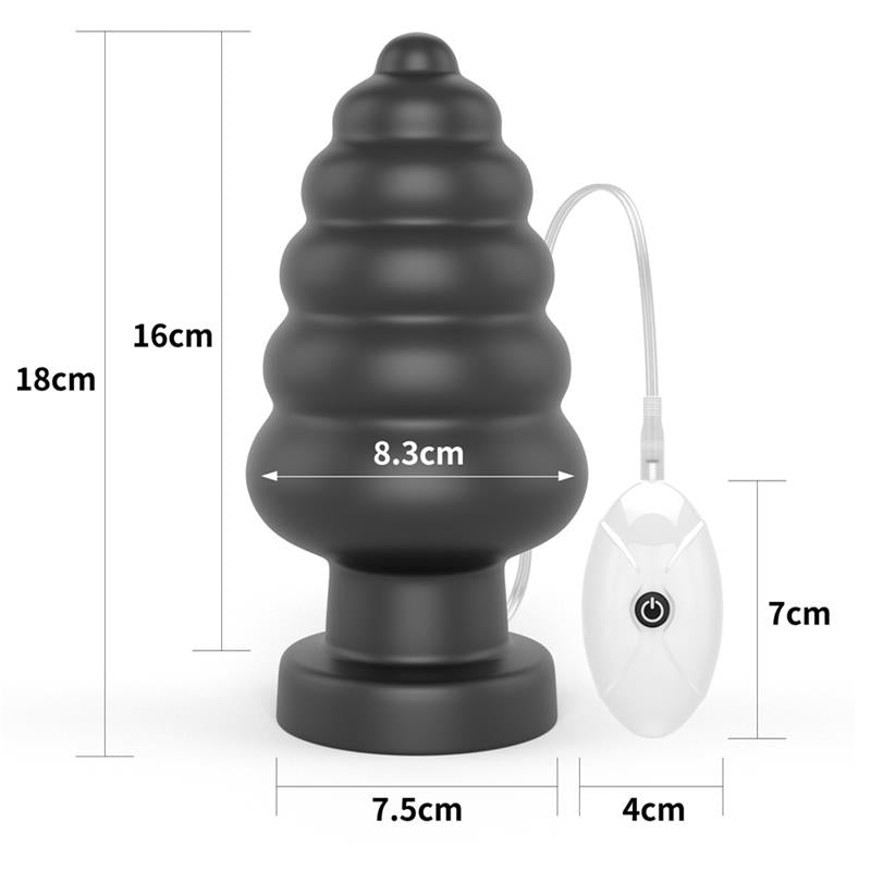 Plug Anal Con Vibración King Sized 7 Negro