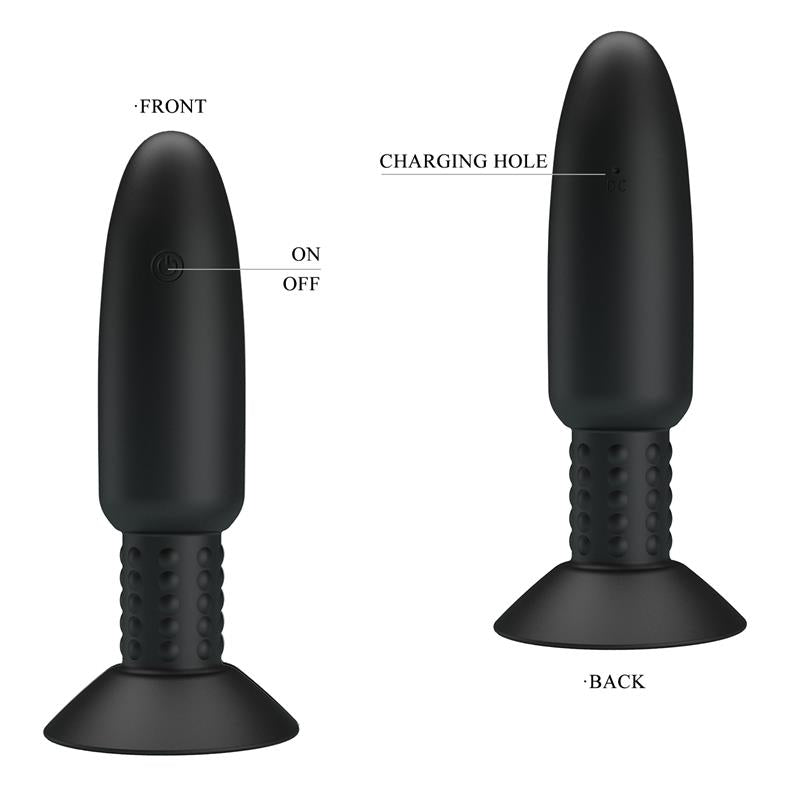 Plug Anal Con Vibración Y Rotación Con Control Remoto Usb