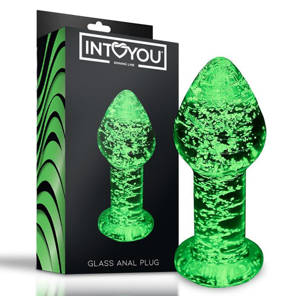 Plug Anal De Cristal Que Brilla En La Oscuridad Plug Anal De Cristal Que Brilla En La Oscuridad
