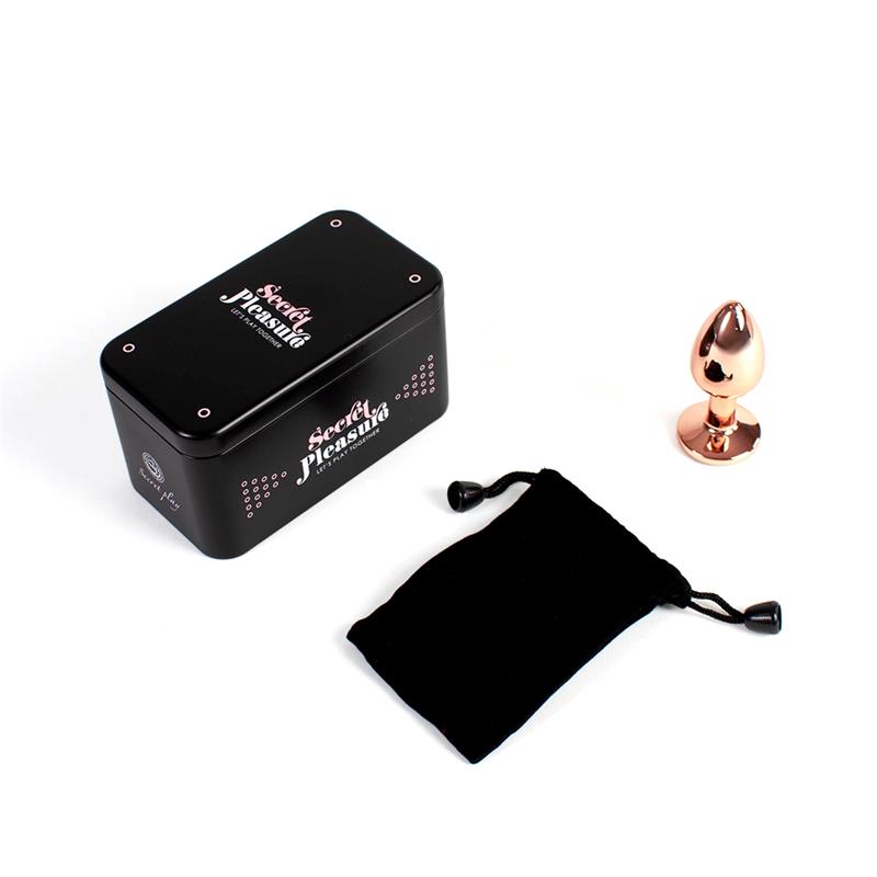 Secretplay - Metal Butt Plug Oro Rosa Talla S 7 Cm