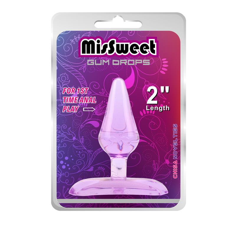 Plug Anal Gun Drops Púrpura 6,6 X 2,4cm