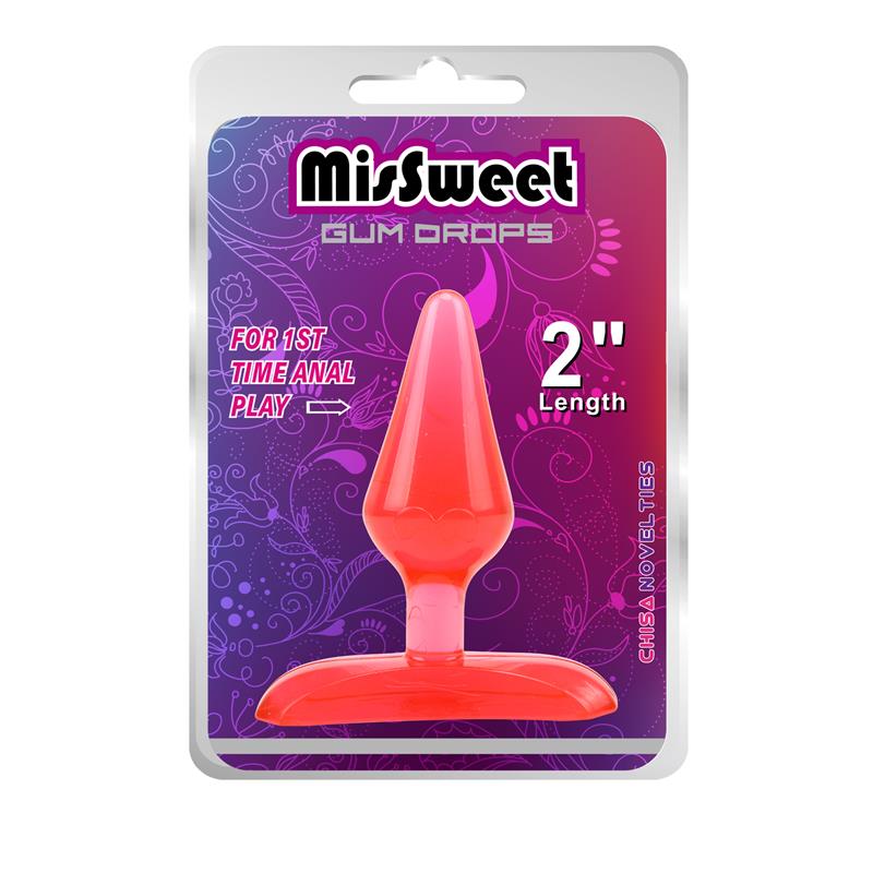 Plug Anal Gun Drops Rojo 6,6 X 2,4cm