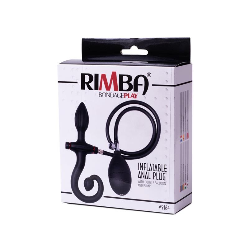 Plug Anal Inflable Con Bomba Negro