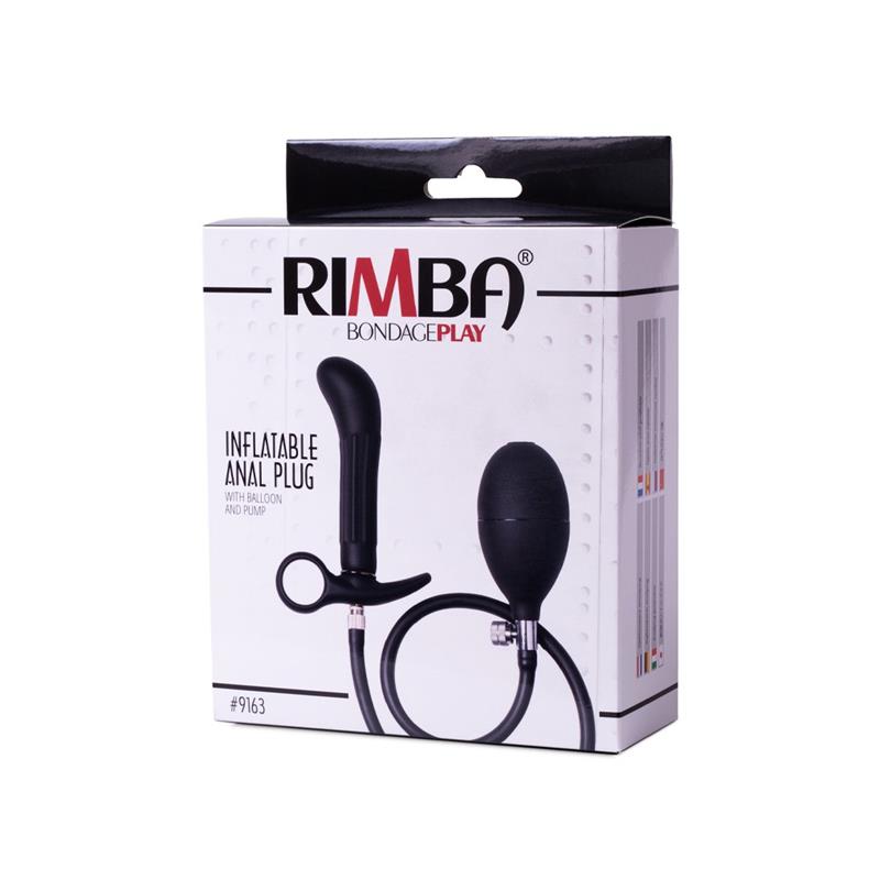 Plug Anal Inflable Con Bomba Negro
