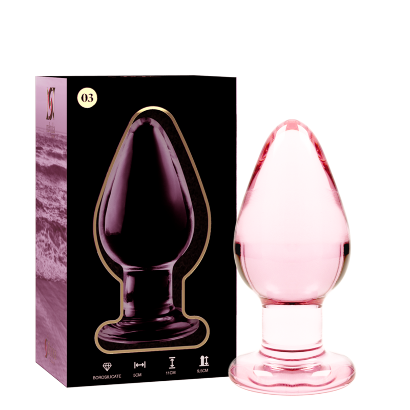 Plug Cristal Nebula Series By Ibiza - Modelo 3  Borosilicato 11 X 5 Cm Rosa
