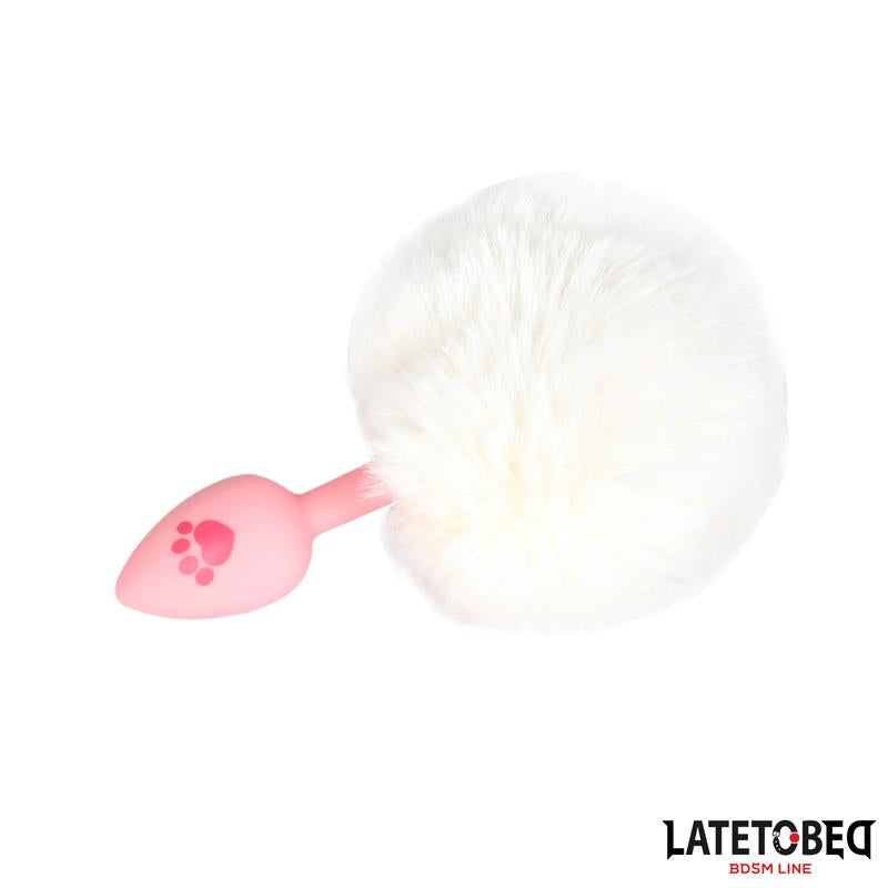 Plug De Silcona Con Pompón Rosa